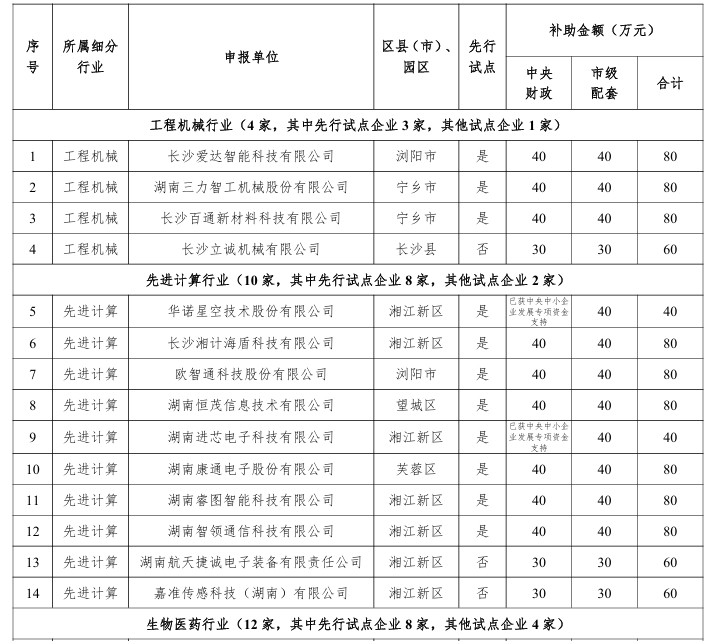 【項(xiàng)目公示】關(guān)于長沙市中小企業(yè)數(shù)字化轉(zhuǎn)型城市試點(diǎn)首批試點(diǎn)補(bǔ)助項(xiàng)目的公示